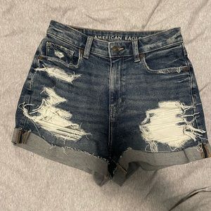 Ripped American Eagle High Rise Shorts